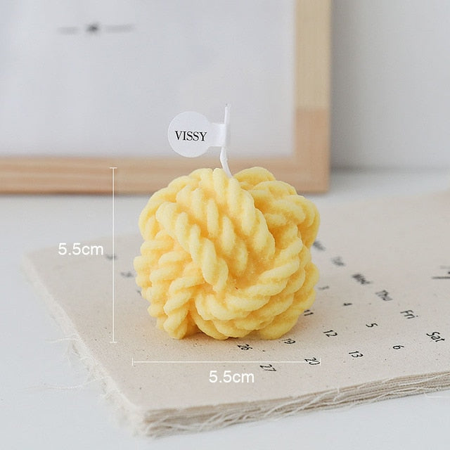 Creative Handmade Wool Ball Candle