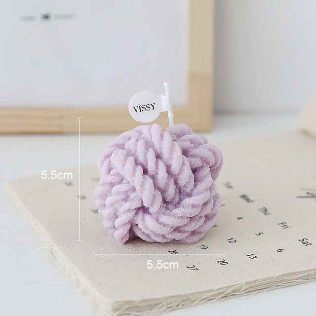 Creative Handmade Wool Ball Candle