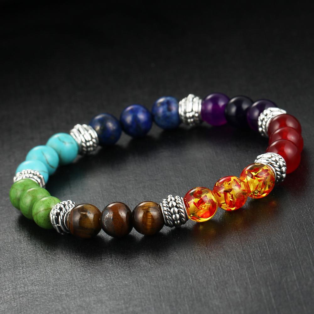 Align Yourself 7 Chakra Healing Crystals Bracelet