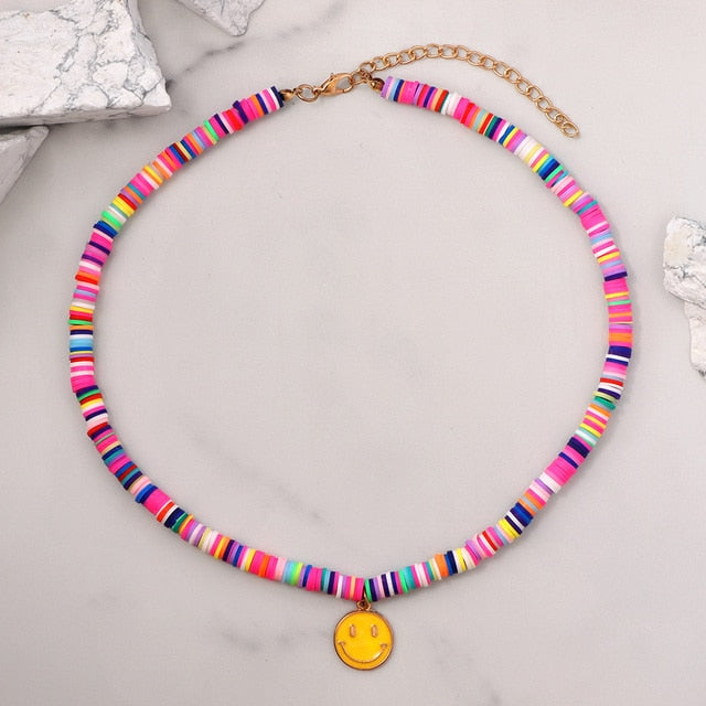 Multilayer Pearl Rainbow Beaded Necklace