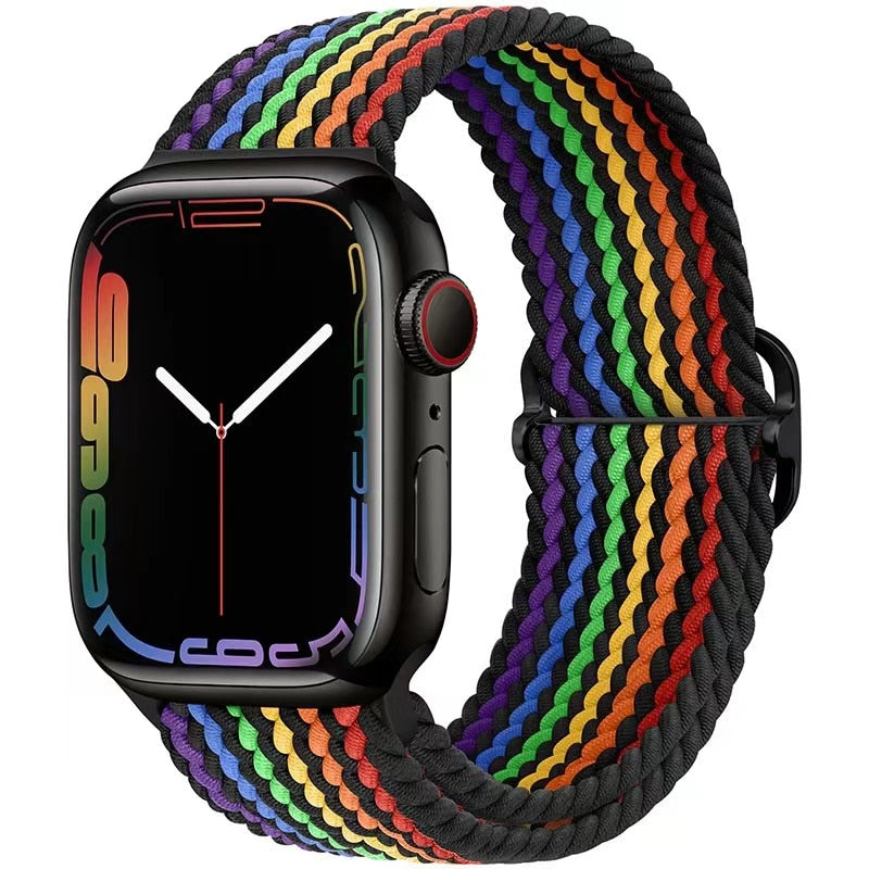 Nylon Braided Solo Loop Strap For Apple Watch