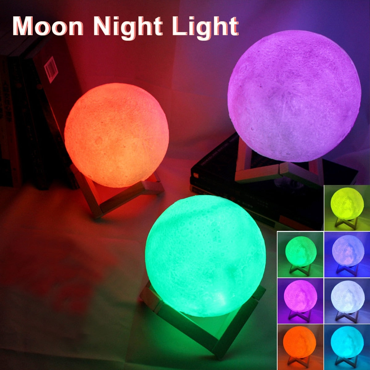 LED Battery Moon Lamp